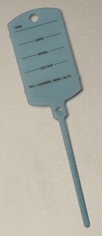 Light Blue Tail Keytag